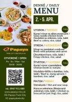 Tde 14 - Denn menu  Papaya Twin City Bratislava