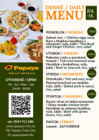 T��de� 18 - Papaya Twin City vietnamsk� re�taur�cia - Denn� menu