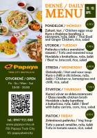 Tde 16 - Denn menu  Papaya Twin City Bratislava