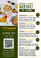 T��de� 17 - Papaya Twin City vietnamsk� re�taur�cia - Denn� menu