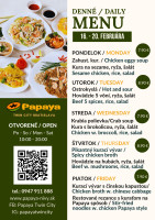 Týždeň 8 - Papaya Twin City vietnamská reštaurácia - Denné menu