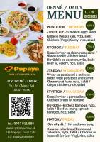 Tde 50 - Denn menu  Papaya Twin City Bratislava