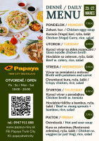 Týždeň 13 - Papaya Twin City vietnamská reštaurácia - Denné menu