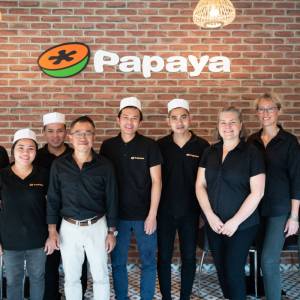 Tím reštaurácie Papaya Twin City Bratislava