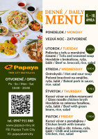 Týždeň 15 - Papaya Twin City vietnamská reštaurácia - Denné menu
