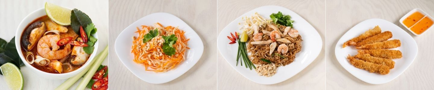 Obben thajsk jedl Tom Yum, Pad Thai a Son Tam alt zo zelenej papje - Papaya Twin City Bratislava