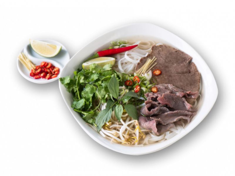 2. Rezancová polievka Pho Polievky Ázijská reštaurácia Papaya Twin