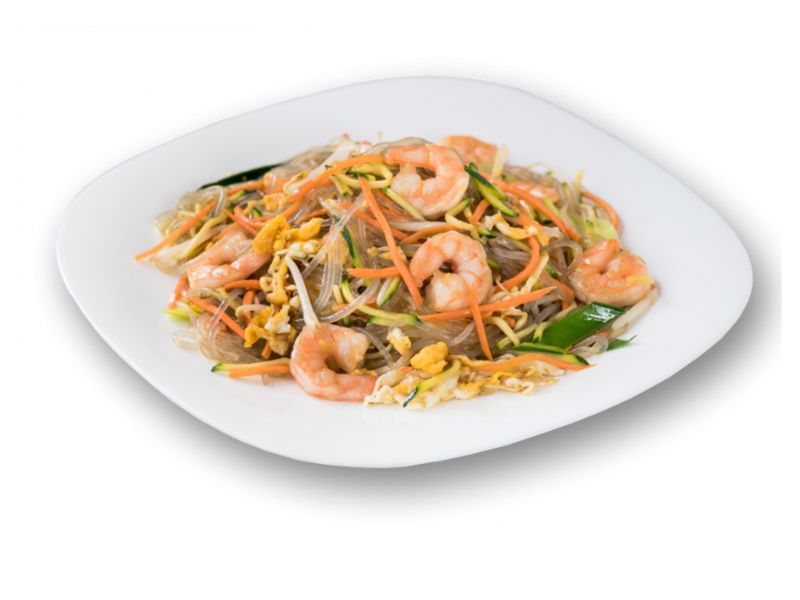 11. Restované sklenené rezance Miến Xào Rezance Ázijská reštaurácia